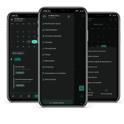 App móvil para gestión de negocio en smartphones Android e iOS